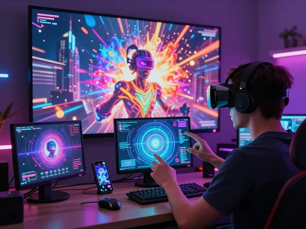Engaging scene of mind control porn games in digital landscape, with immersive visuals.