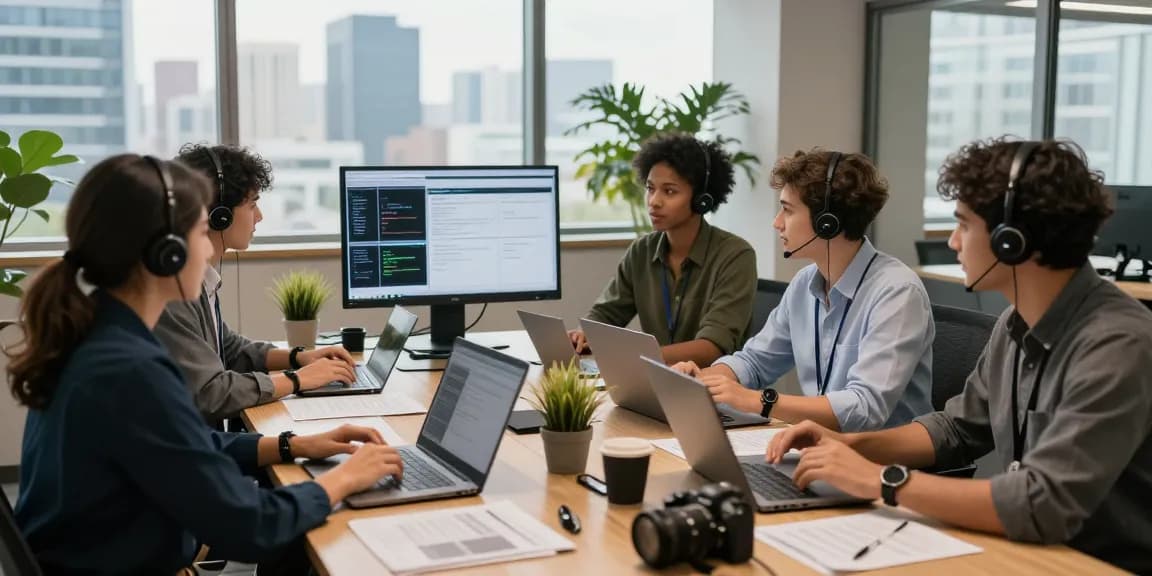IT support for small business London team collaborating in a modern office environment to enhance productivity