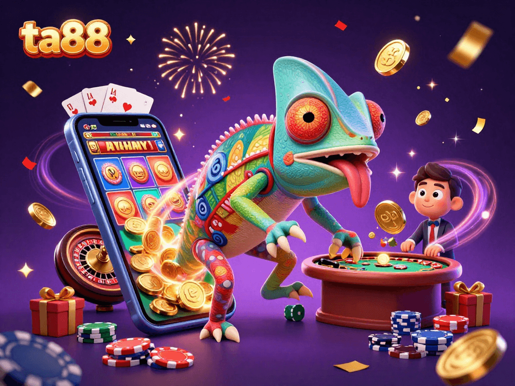 Win big at ta88 with golden coins, colorful slot games, and a lively casino atmosphere.