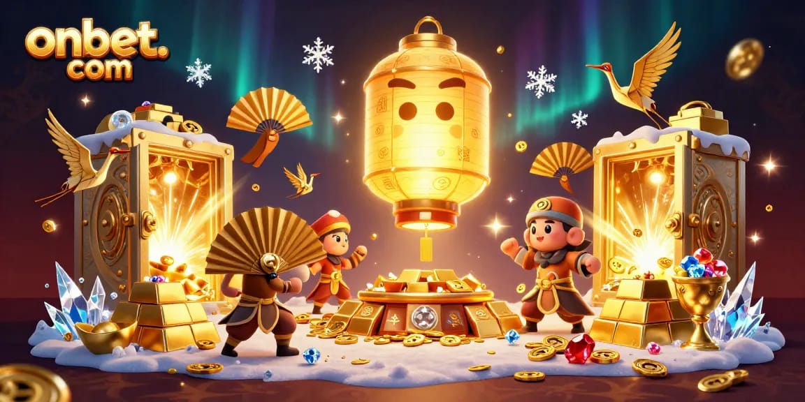 Experience thrilling slots at onbet. com with a vibrant casino landscape filled with golden treasures.