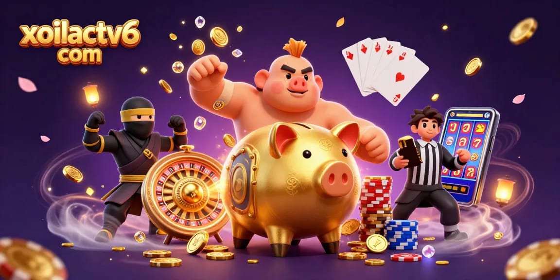 Xoilactv6 com celebrates the thrill of gambling with vibrant characters and exciting casino action.