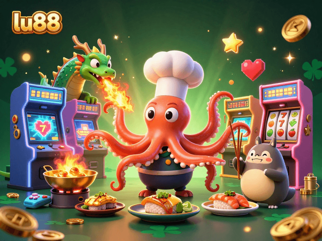Play thrilling casino games at LU88 with dynamic slots and enchanting characters in an immersive 3D scene.