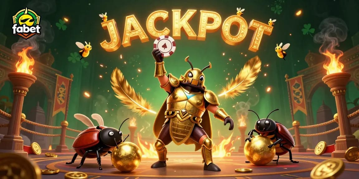 Experience fabet's thrilling jackpot atmosphere in a vibrant, dynamic casino scene full of excitement.