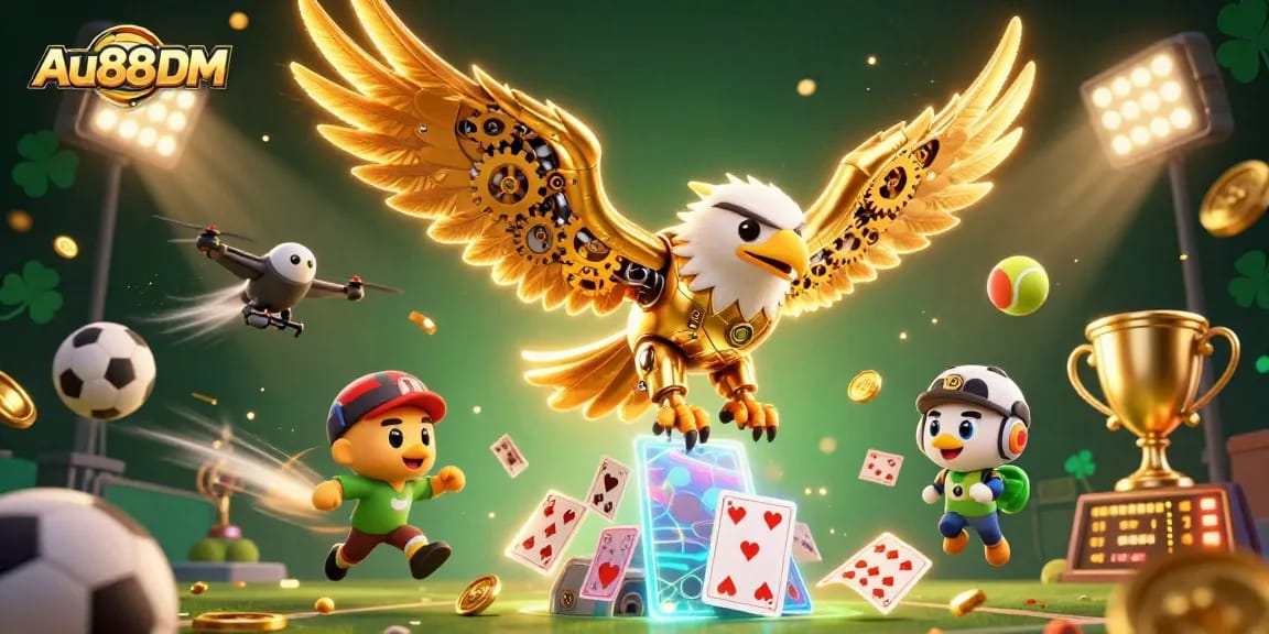 Experience thrilling actions at Au88 DM while diving through holographic cards and sports elements