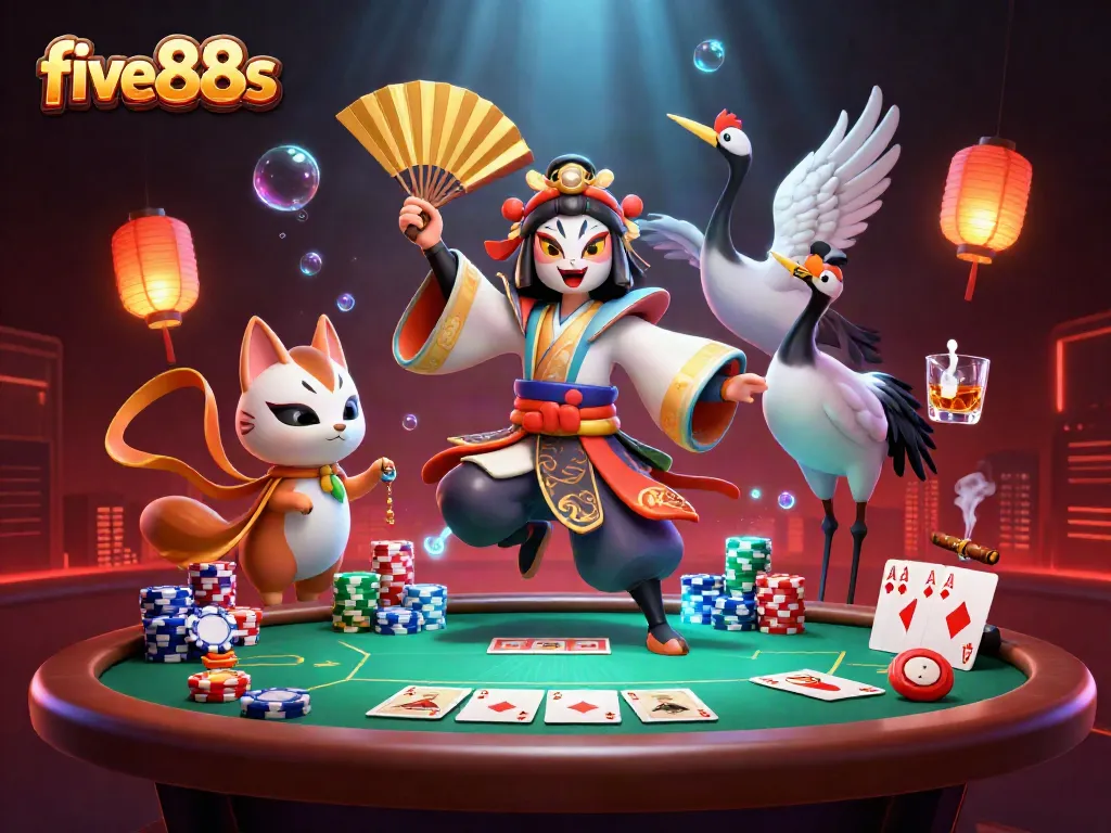 Experience the vibrant atmosphere of five88s with stunning characters and poker action.