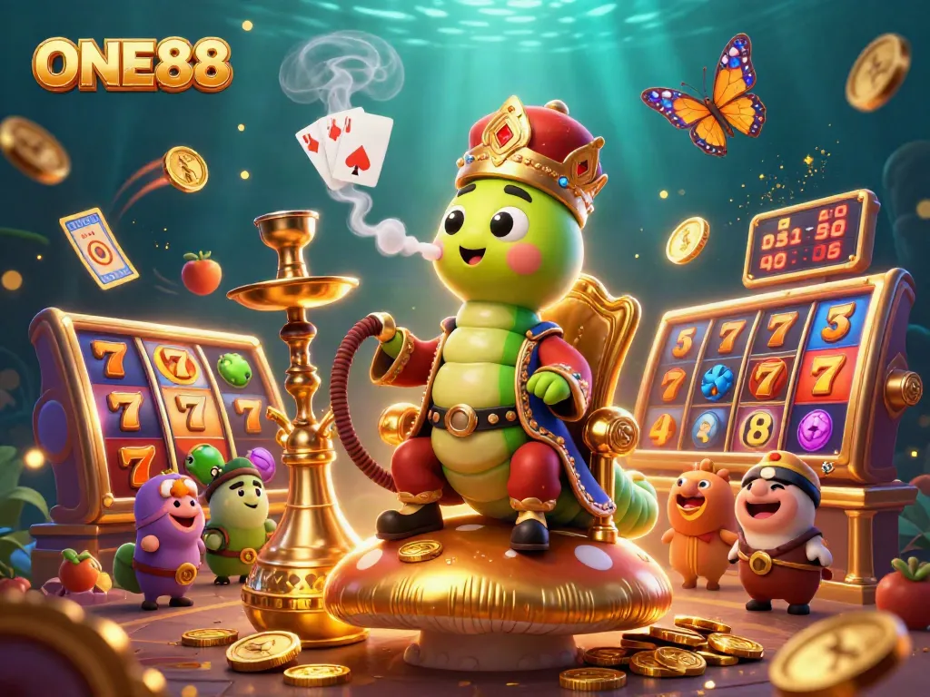 Experience the excitement of ONE88 with dynamic slot game elements and a vibrant casino atmosphere.