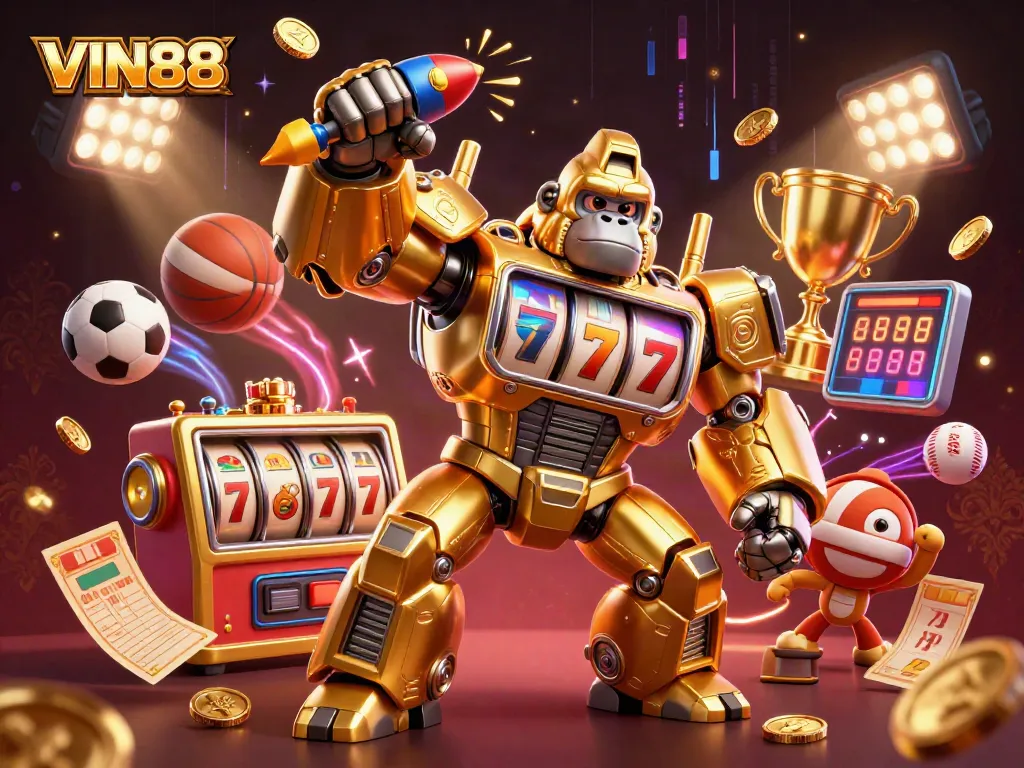 Experience excitement with VIN88's dynamic gaming atmosphere featuring action-packed elements and vibrant visuals.
